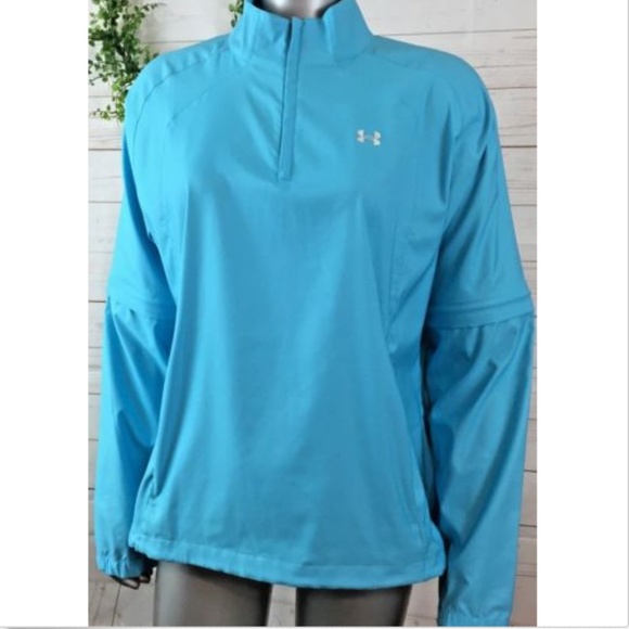 Under Armour Jackets & Blazers - Under Armour Size LG Blue Pullover Windbreaker